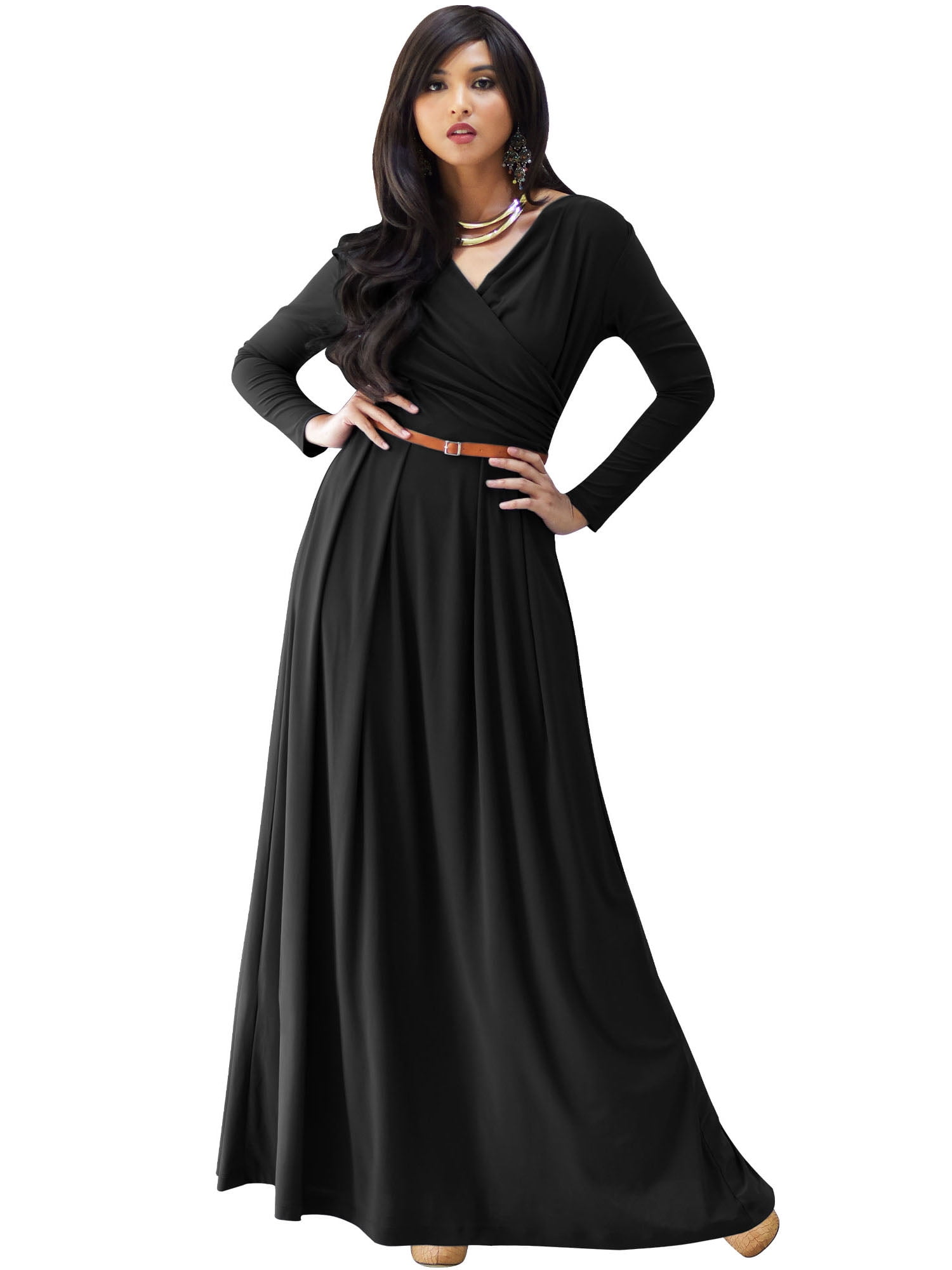 knee length dresses for ladies Gauze Shirt Dress for Tall Women in Black 2XL / Tall / Black