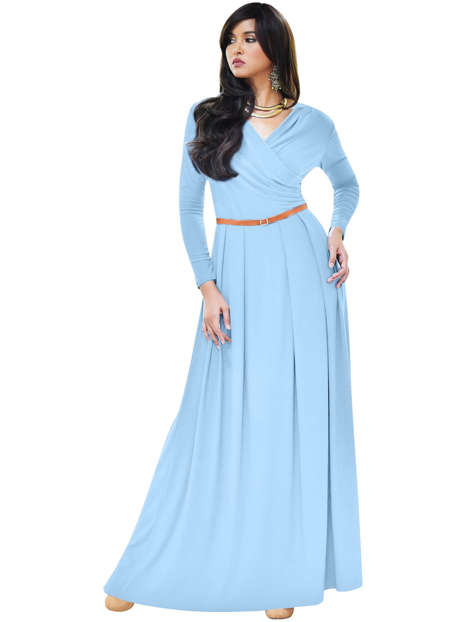 KOH KOH Long Sleeve Modest Fall Winter Evening Flowy India