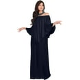thumbnail image 1 of KOH KOH Long Strapless Cocktail Evening Off The Shoulder Cold Sexy Evening Flowy Formal Full Floor Length Tall Drape Gown Maxi Dress For Women Dark Navy Blue X-Large US 14-16 NT059, 1 of 6
