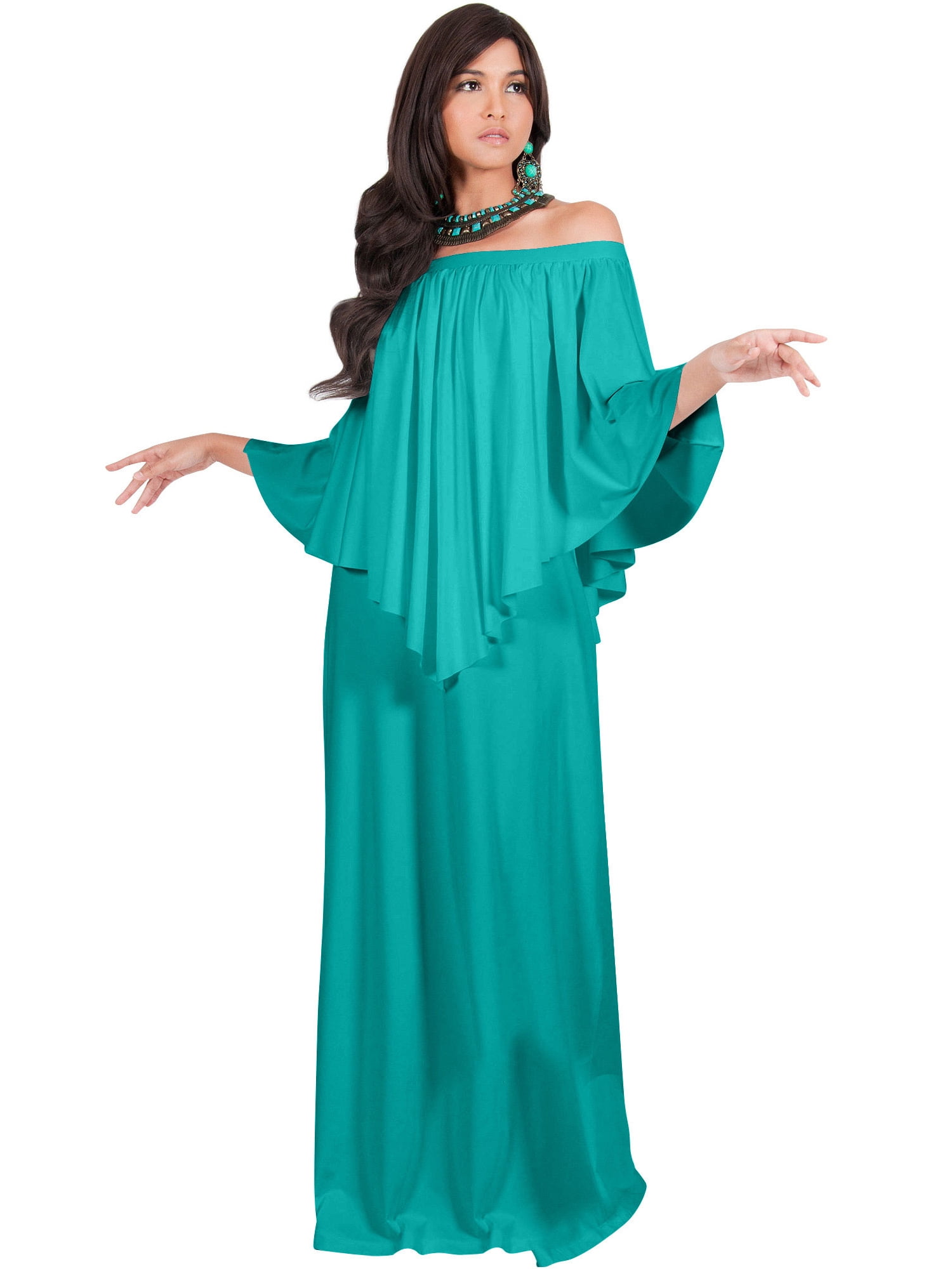 KOH KOH Long Strapless Cocktail Evening Off The Shoulder Cold Sexy Evening Flowy Formal Full Floor Length Tall Drape Gown Maxi Dress For Women Turquoise XXX-Large US 22-24 NT059 - Walmart.com KOH KOH Long Strapless Cocktail Evening Off The Shoulder Cold Sexy Evening Flowy Formal Full Floor Length Tall Drape Gown Maxi Dress For Women Turquoise XXX-Large US 22-24 NT059 - Walmart.com