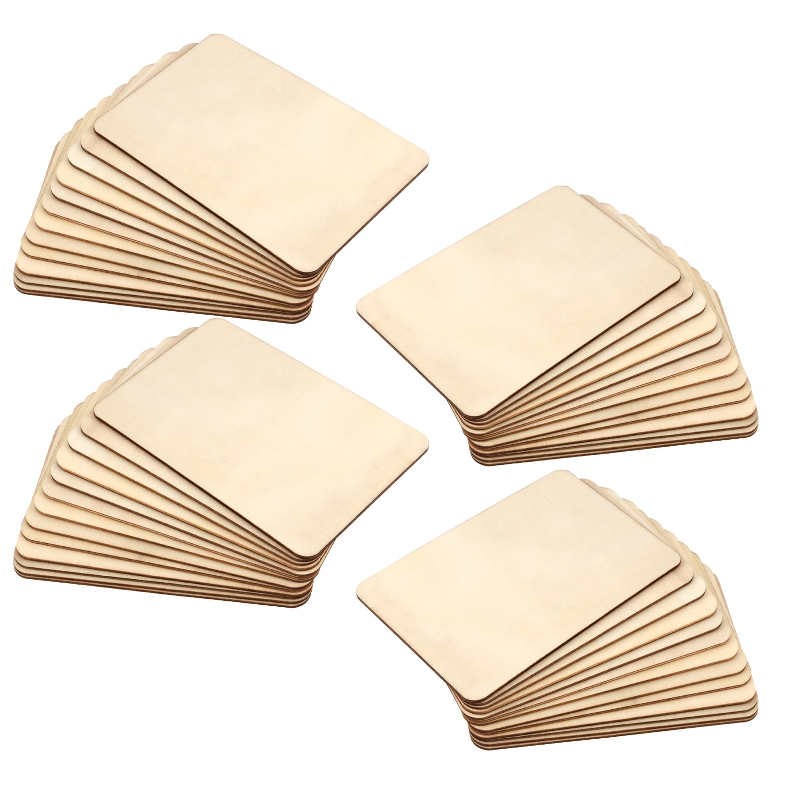 KOHAND 100 Pack 4 x 6 inch Basswood Sheet, Thin Wood Sheets, Rectangular Unfinished Basswood Plywood Wood Pieces for Crafts, DIY, Painting