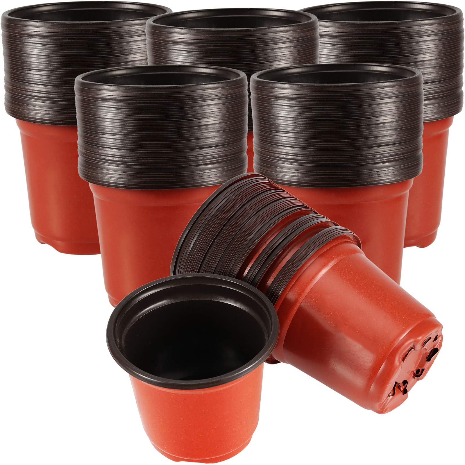 KOHAND 120 PCS 6 OIF8 Inch Plant Nursery Pots, Plastic Plant Pots, Bulk