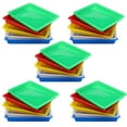 KOHAND 20 Pack 10.8 x 8.3 inch Multicolor Plastic Art Trays, Colorful