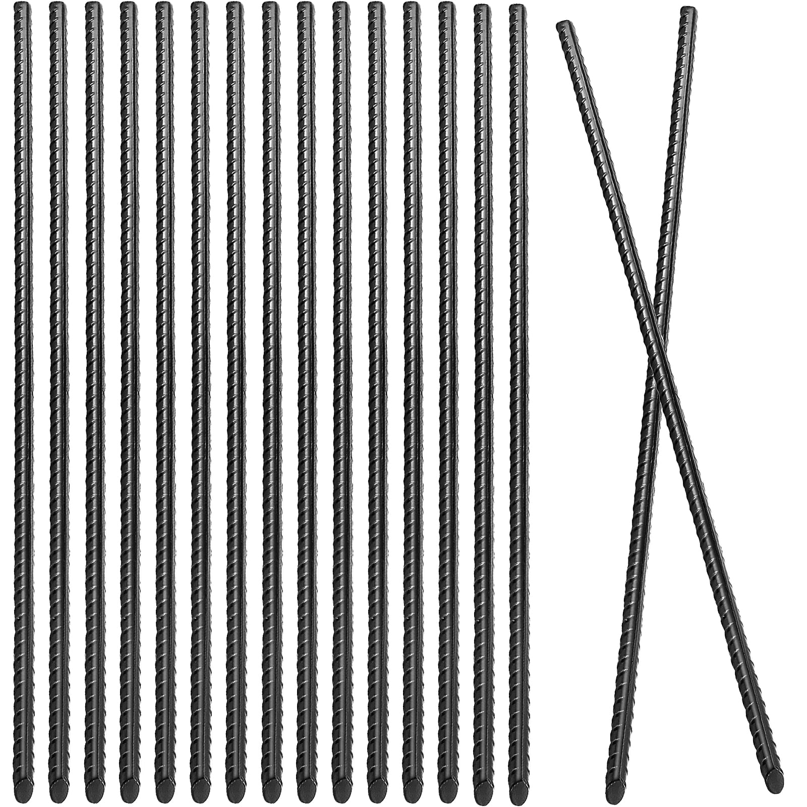 KOHAND 20 Pack 16 inch Straight Rebar Stakes, 3/8 inch Thick Ground