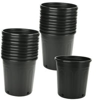 KOHAND 26 Pack 1 Gallon Plastic Nursery Pots, Black Plastic Pots with Drainage Hole,1 Gallon Flower Trade Plant Pots