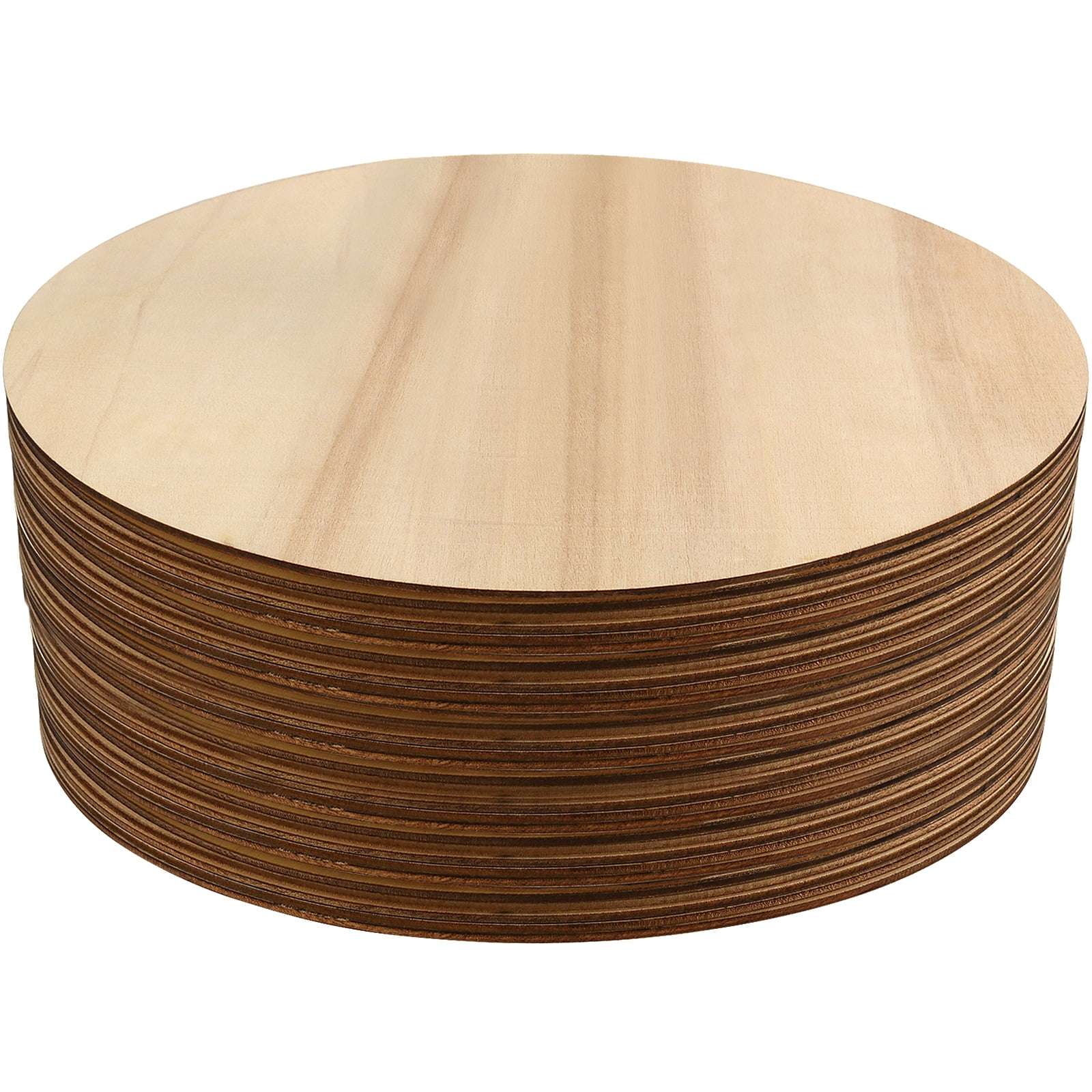 10Pack 100mm(4) Natural Wood Rings, 10mm Smooth Unfinished Wooden Circles  