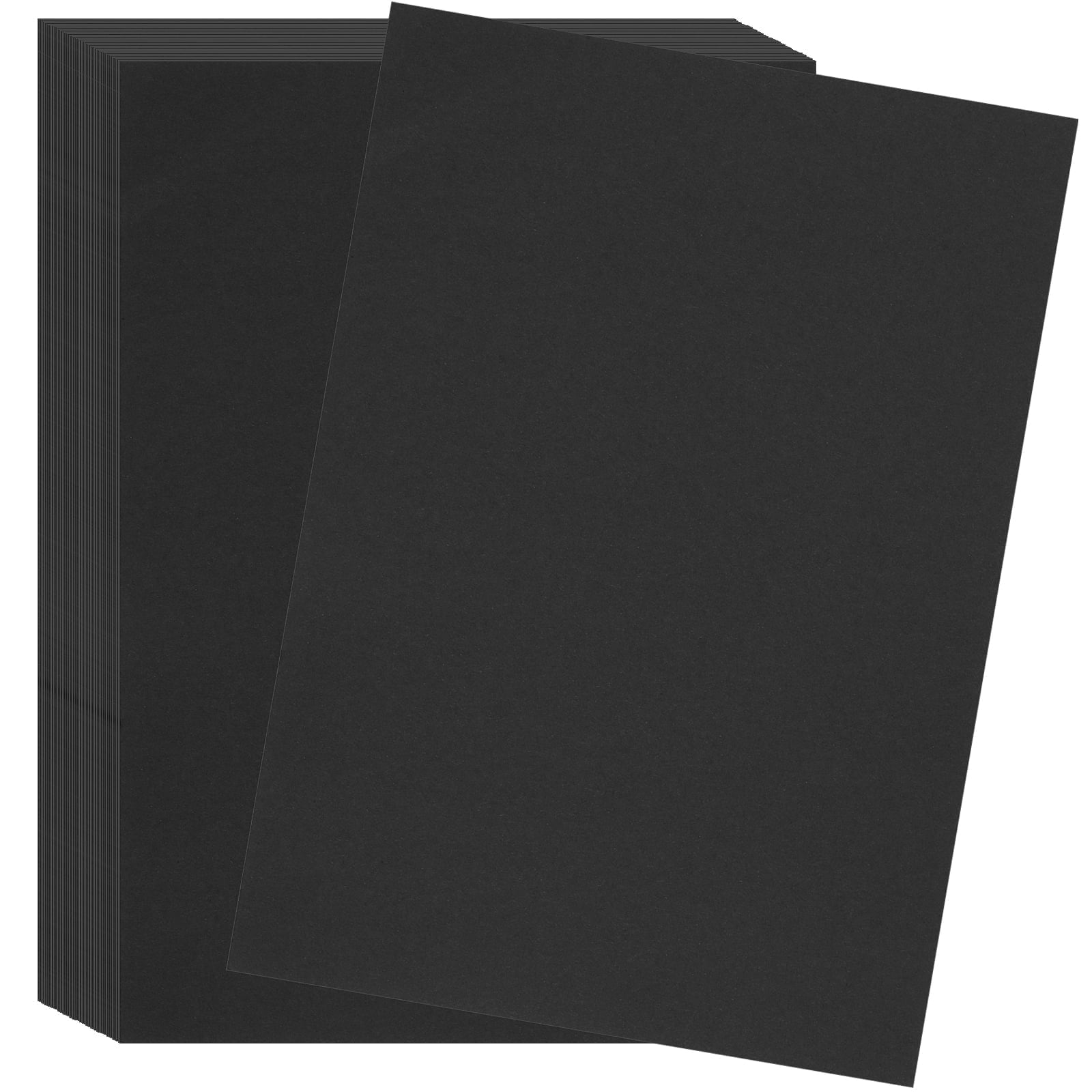 KOHAND 300 Sheets 8.5 x 11 inch Black Cardstock Paper, Black Craft Paper with Sleek Texture for Crafts, Arts