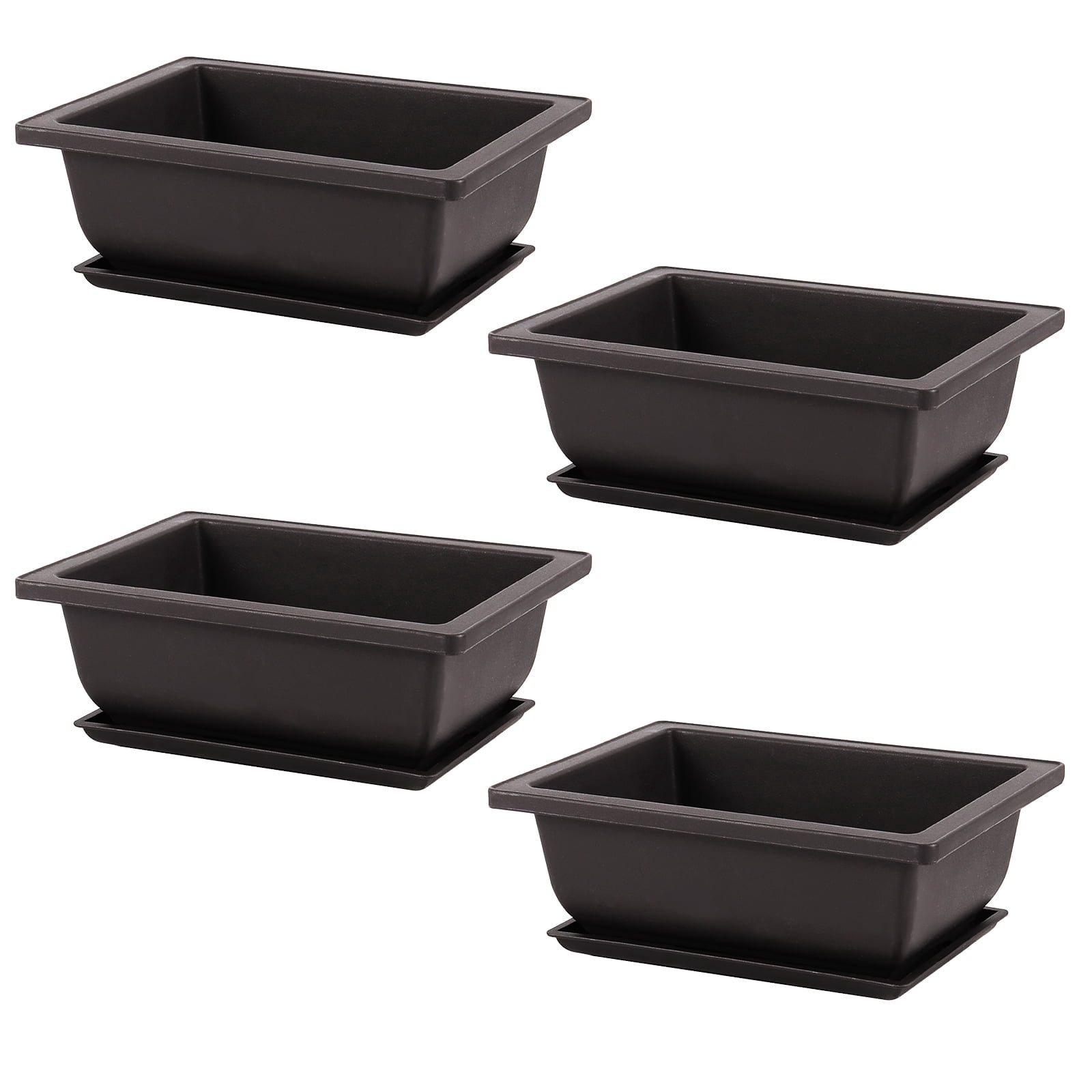 15 PCS 4.7 Inch Flower Pot, Square Plastic Bonsai Training Pot, Flower
