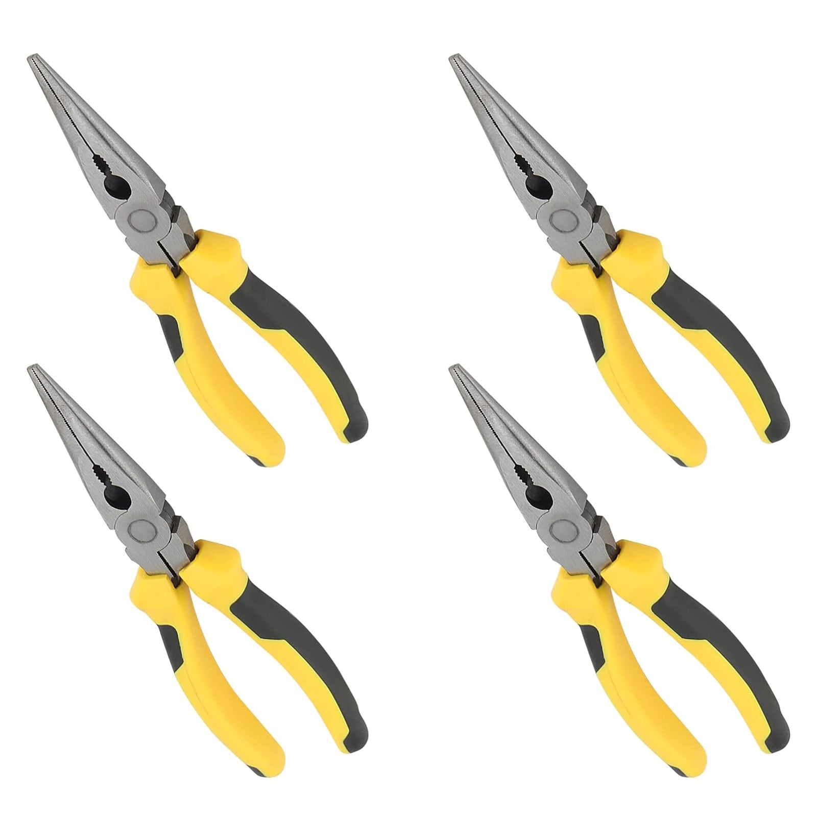 KOHAND 4 Pack 8 inch Needle Nose Pliers, Spring Loaded Pliers, Long