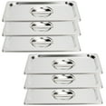 thumbnail image 1 of KOHAND 6 Pack 1/3 Size Stainless Steel Steam Table Pan Lid, Hotel Pan Cover, Solid Steam Pans Cover with Handle, 1/3 Food Pan Lids for Steam Food Pan, 1 of 5