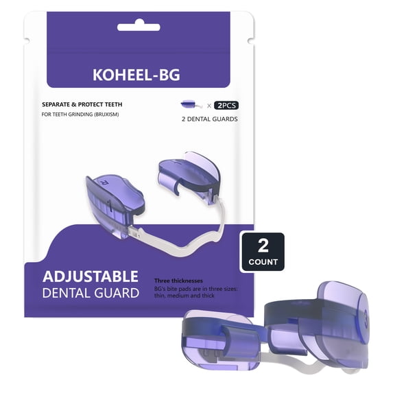 KOHEEL Adjustable Mouth Guard for Nighttime Grinding Teeth, Comfort Night Dental Guard 2 Count