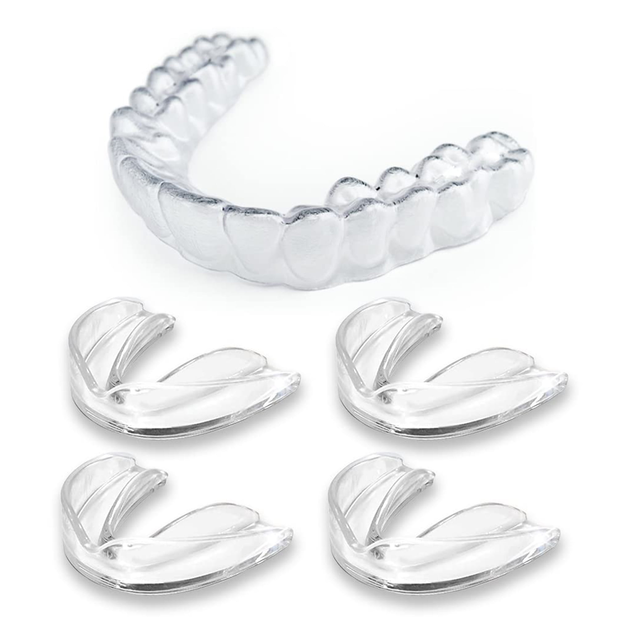 KOHEEL Custom Clear Dental Guard for Nighttime Teeth Grinding, Mouth Guard Stops Bruxism 4 Count