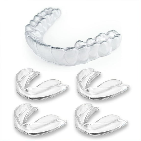 KOHEEL Custom Clear Dental Guard for Nighttime Teeth Grinding, Mouth Guard Stops Bruxism 4 Count
