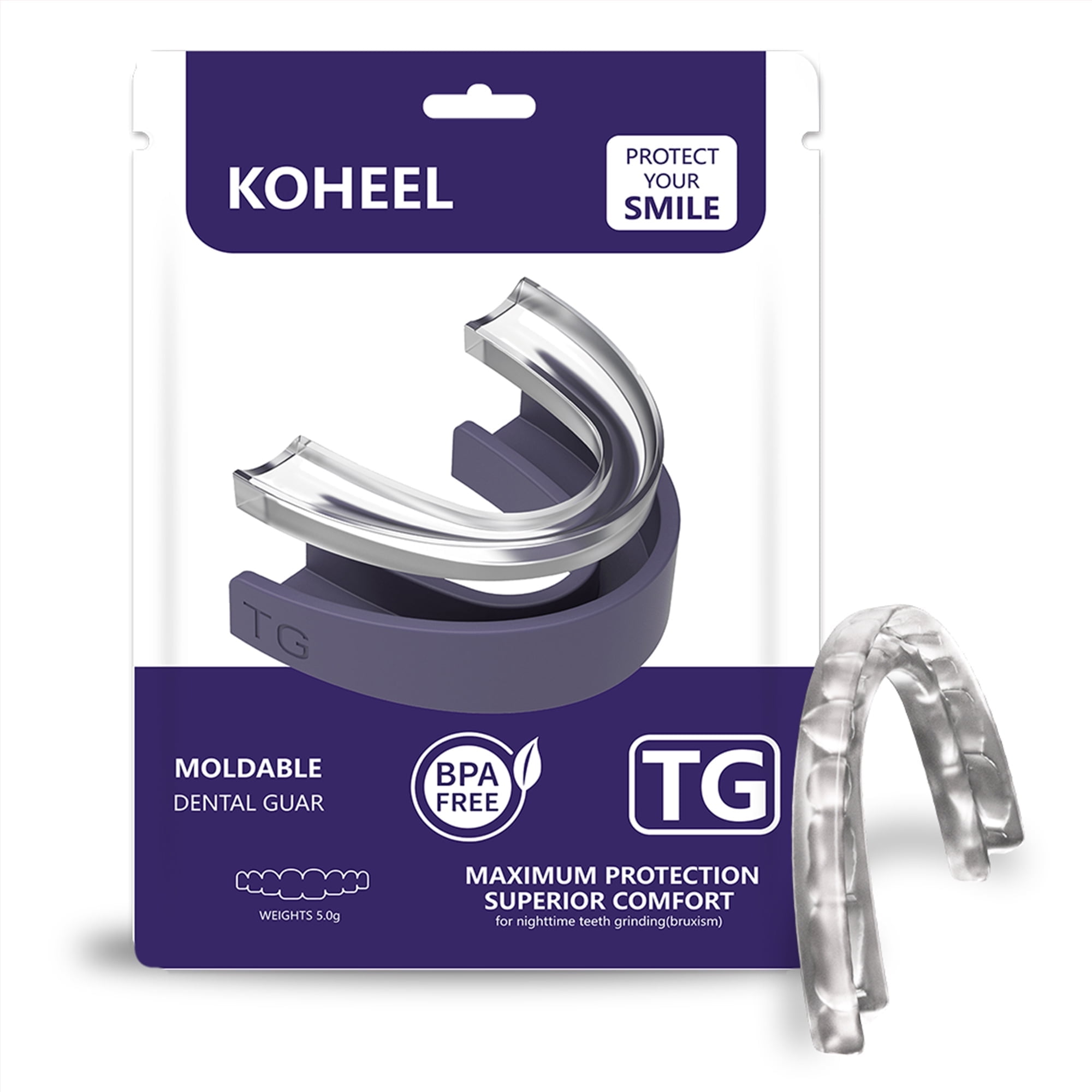 KOHEEL Custom Dental Guard for Teeth Grinding, Professional Night Mouth Guard 5 Count