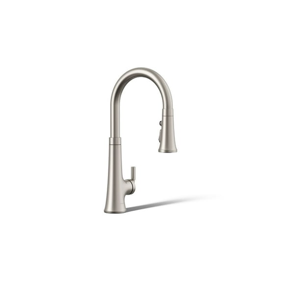 KOHLER 23766-VS Tone Pull Down Sprayer, Touchless Faucet for Kitchen Sink, Vibrant Stainless