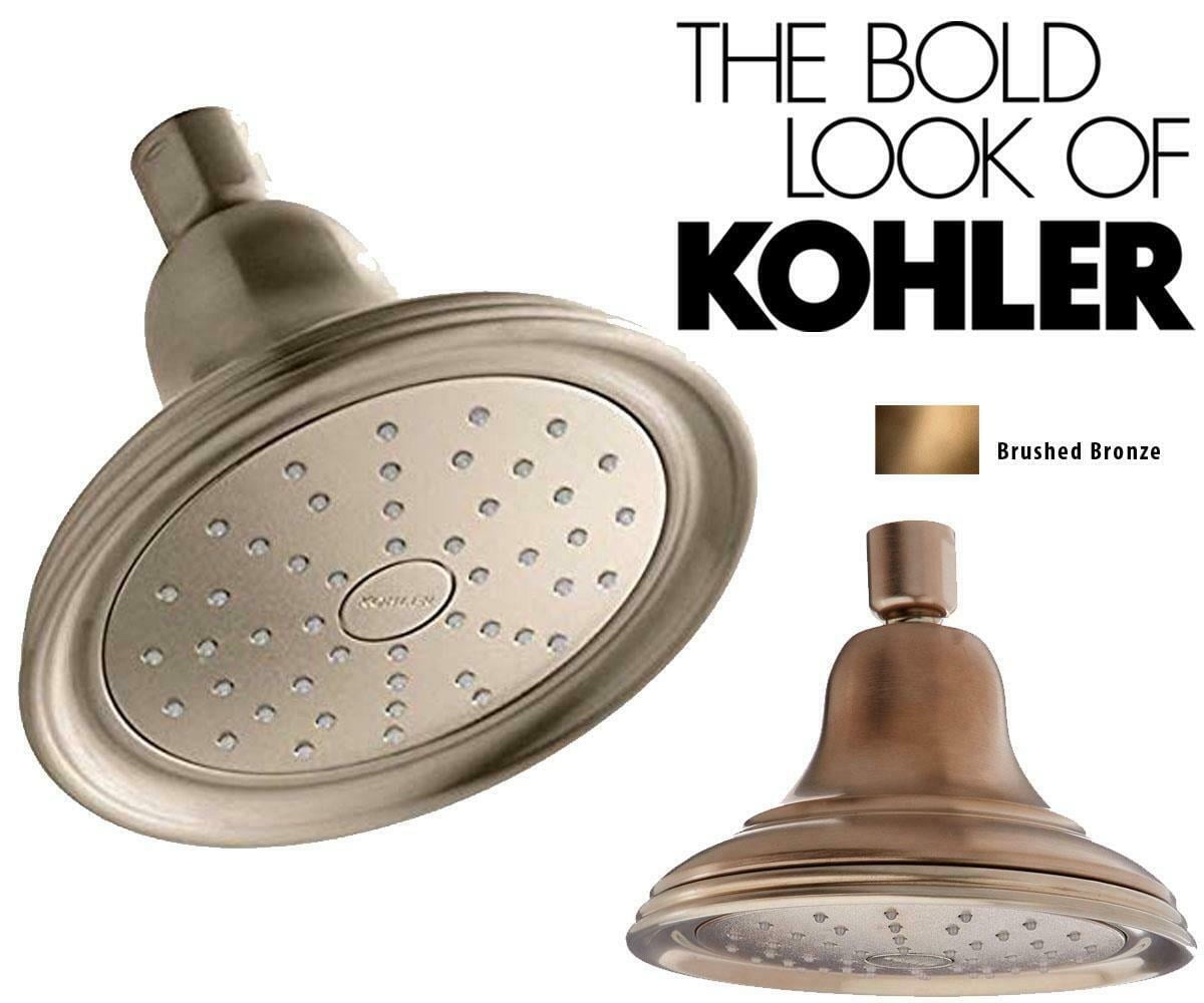 KOHLER 45413-BV Devonshire 2.0 Single Function Showerhead, Brushed Bronze