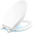thumbnail image 1 of Kohler Cachet 75796-RL-0 Elongated Toilet Seat - Nightlight, Grip-Tight Bumpers - White, 1 of 6