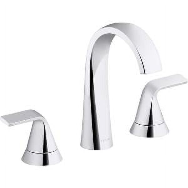 Polished Chrome 8 in. Widespread Double Handle Bathroom Faucet
