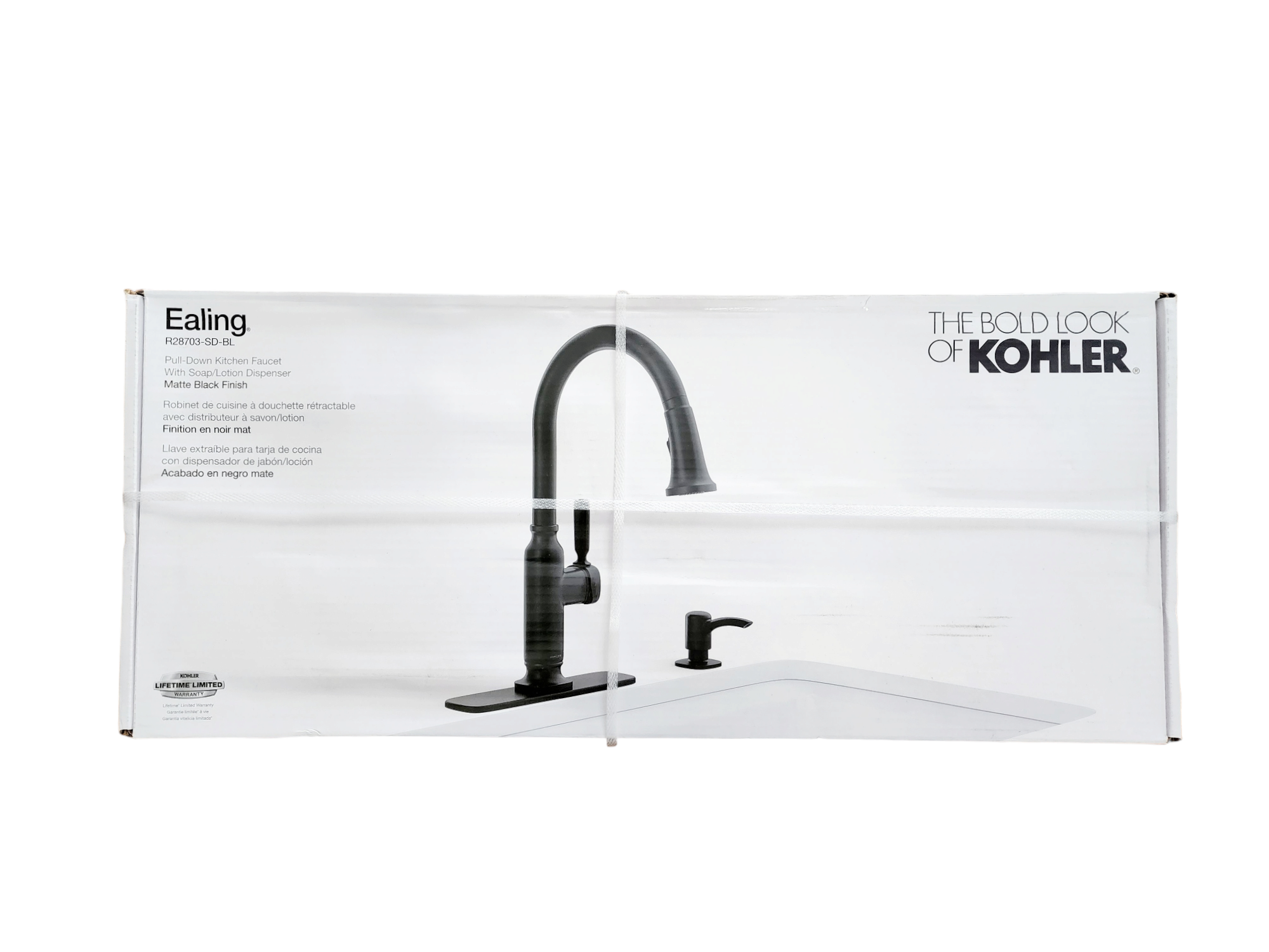 KOHLER Ealing R28703SDBL Single Handle Pulldown Kitchen Faucet Matte