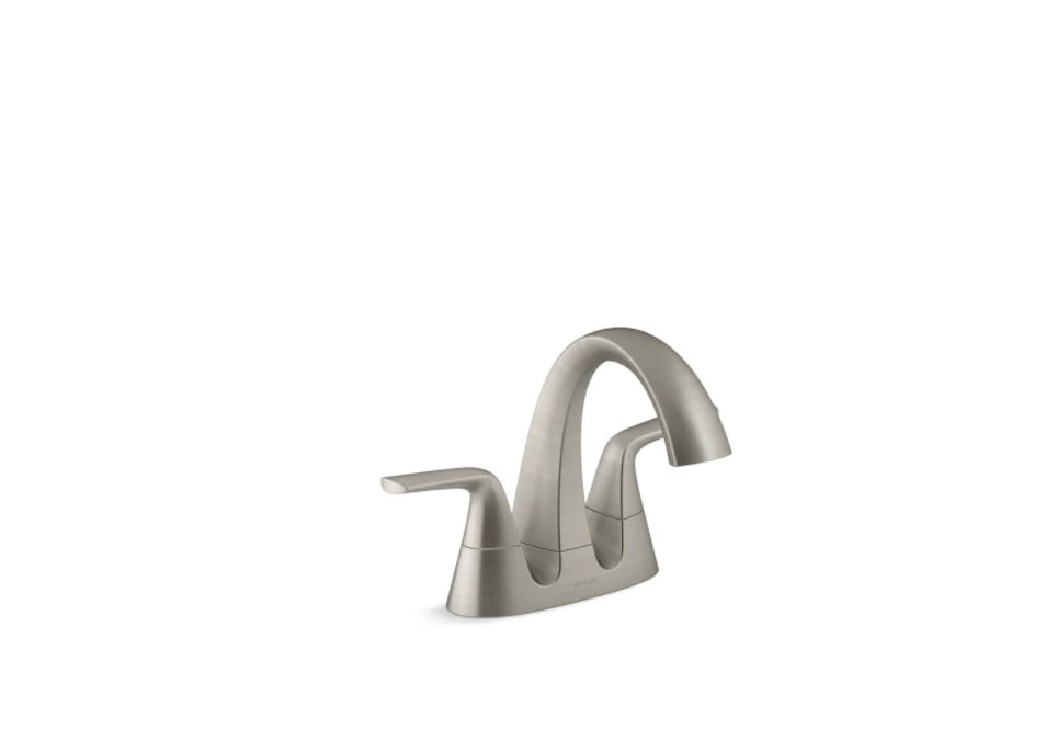 KOHLER Elmbrook 4 in. Centerset 2-Handle Bathroom Faucet in Brushed Nickel
