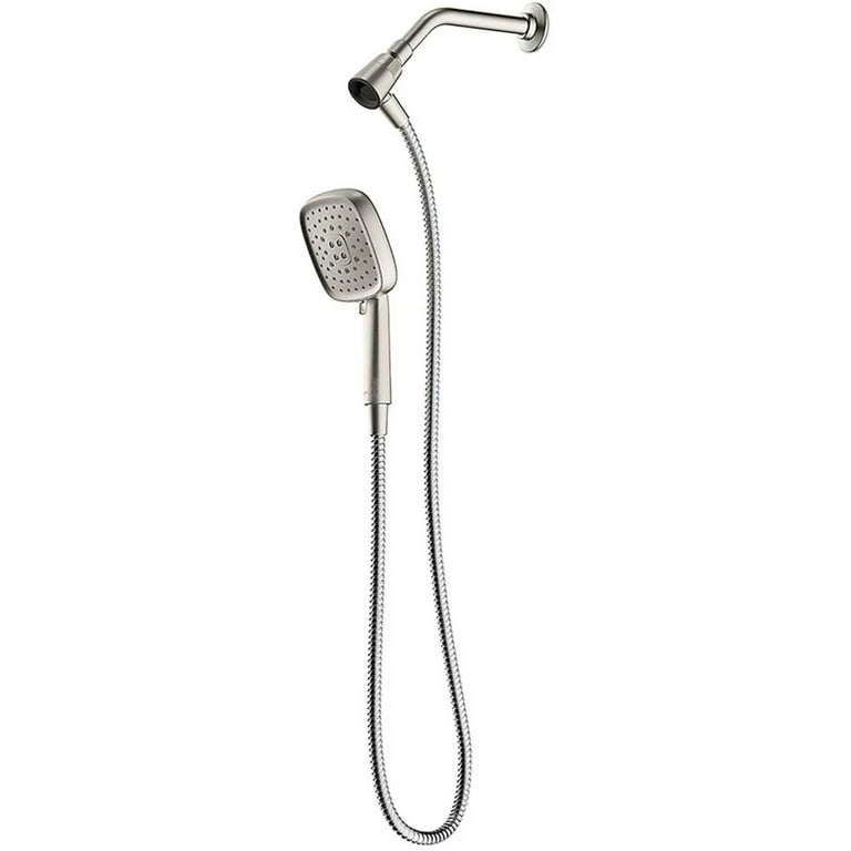 4-spray 5.375 in. Dual Shower Head and Handheld Shower Head in Chrome 4-spray 5.375 in. Dual Shower Head and Handheld Shower Head in Chrome