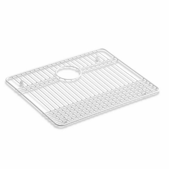 KOHLER Gilford Sink Rack 6013-ST – Stainless Steel Grid Protector for K-12701, 16.5" x 20.13", Vinyl-Coated, Scratch-Resistant, Custom Fit, Dishwasher-Safe