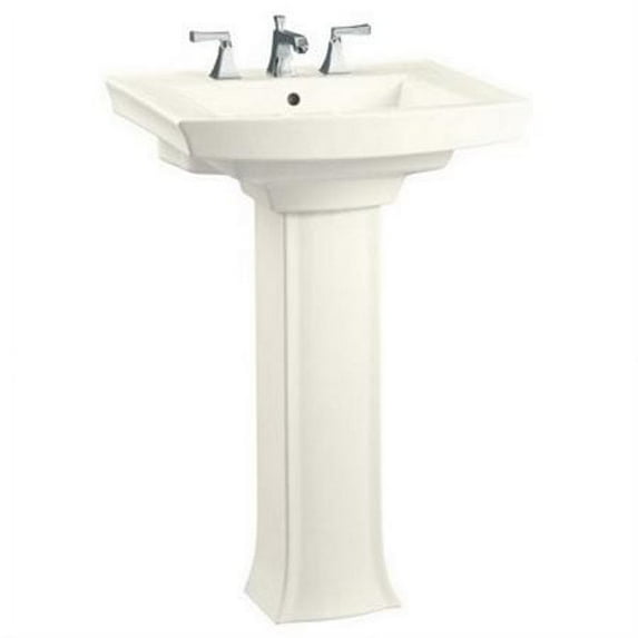 KOHLER K-2359-4-0 Archer Pedestal Bathroom Sink with 4 Centers, White