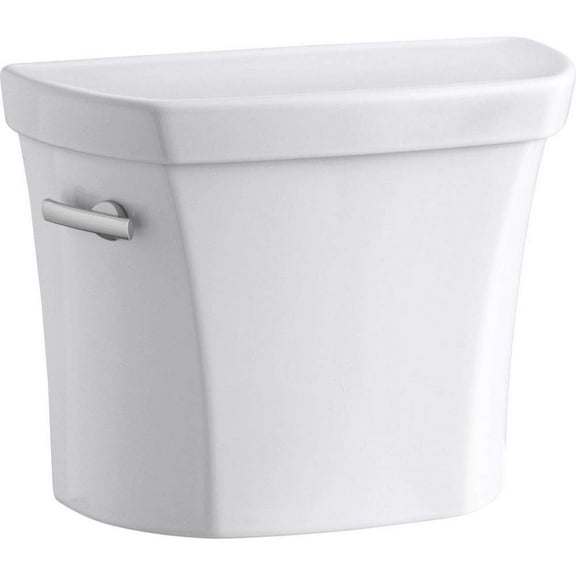 KOHLER K-4468-0 Wellworth Toilet Tank with Left-Hand Trip Lever, Toilet Tank Only with Class Five Canister, 1.6 GPF, White CA3
