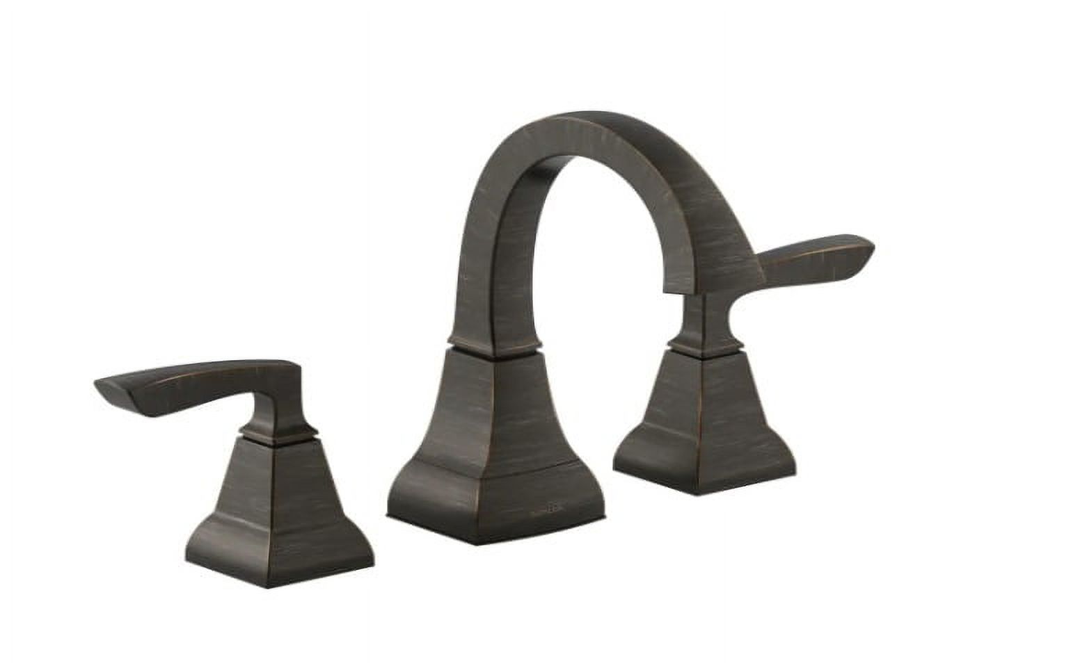 Two Handle 8 in. to 14 in. Widespread Lavatory Faucet with Brass Pop-up ...