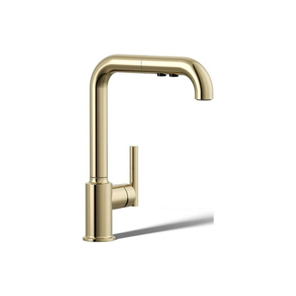 KOHLER Purist Pull-Out Kitchen Sink Faucet With Three-Function Sprayhead