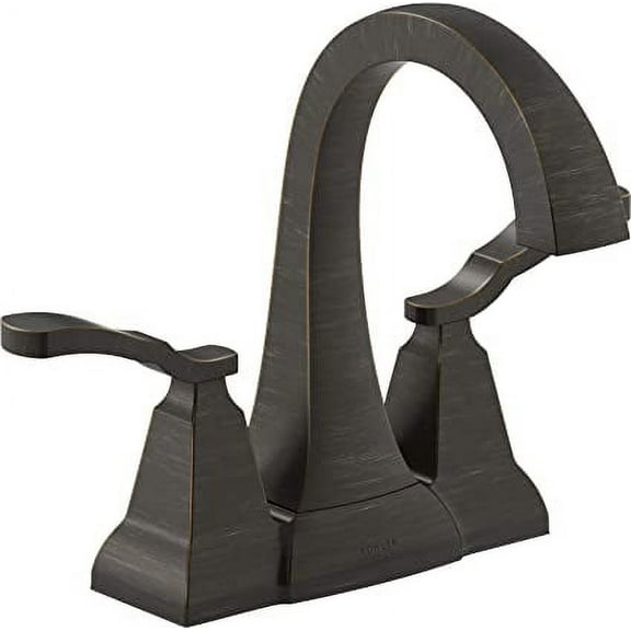 KOHLER Ridgeport 4in Centerset Bathroom Faucet - Matte Black REC30997-4D-BL