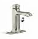 KOHLER Rubicon Battery Powered Touchless Single Hole Bathroom Faucet in Vibrant Brushed Nickel