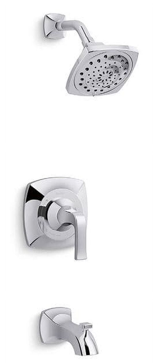 KOHLER Rubicon SingleHandle 3Spray WallMount Tub and Shower Faucet in Polished Chrome (Valve