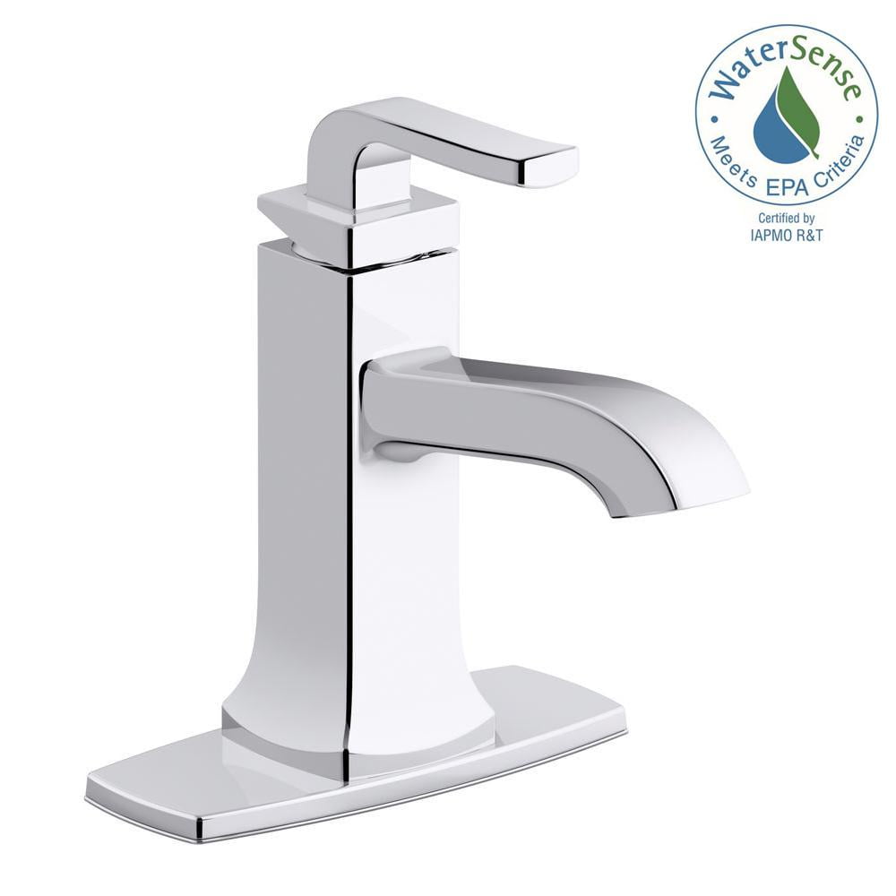 Polished Chrome Single Hole Lever Bathroom Faucet