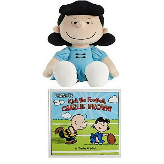 KOHLS CARE Peanut Plush Lucy 12" Book & Plush Set Bundle Lucy & Football Snoopy