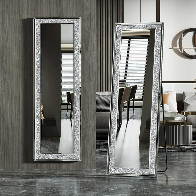 KOHROS 65"x22" Crystal Full Length Mirror Rectangle Full Body Dressing