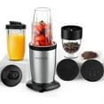 thumbnail image 1 of KOIOS 850W Personal Blender for Shakes and Smoothies, 11 Pieces Single Bullet Smoothie Blenders for Kitchen, Small Coffee Grinder with 2 x 17 ounce and 10 ounce Travel Bottles and Lids, BPA Free (Black), 1 of 8