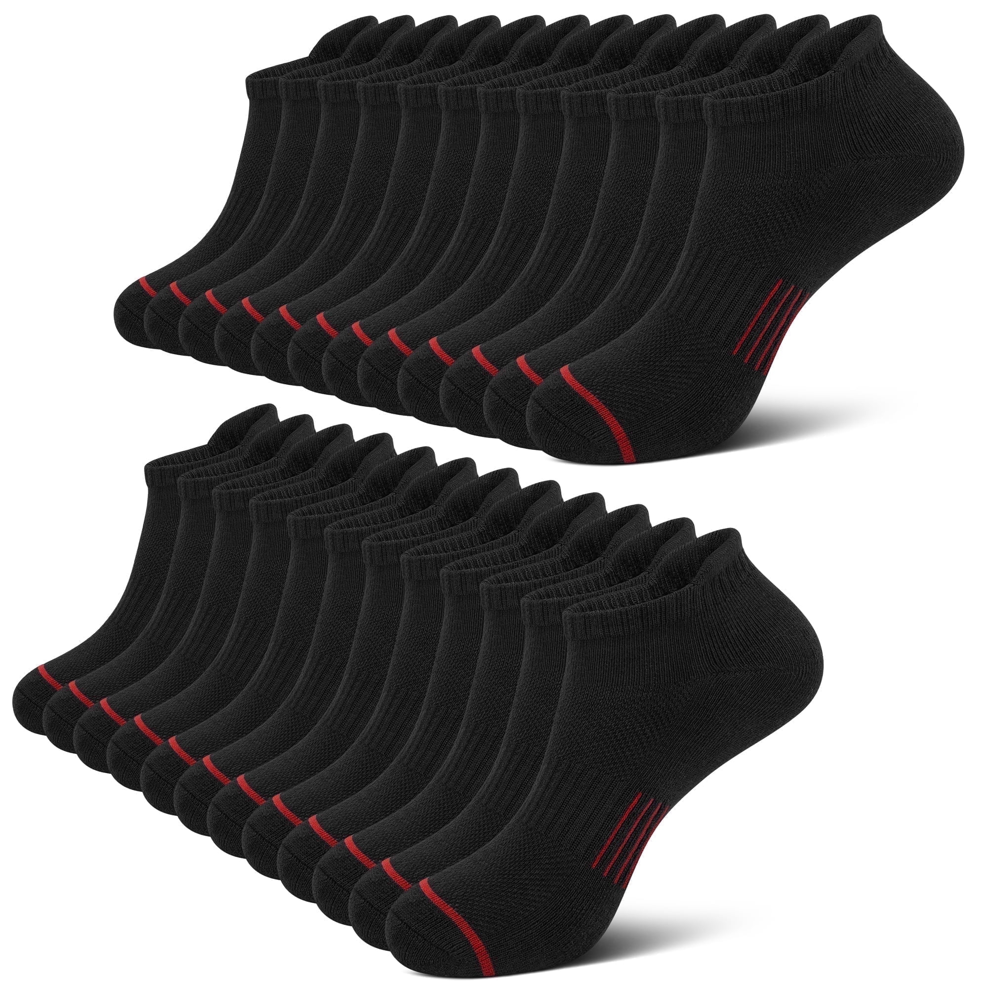 ATB 12 Pair Unisex Athletic Ankle Quarter Crew Socks, Low
