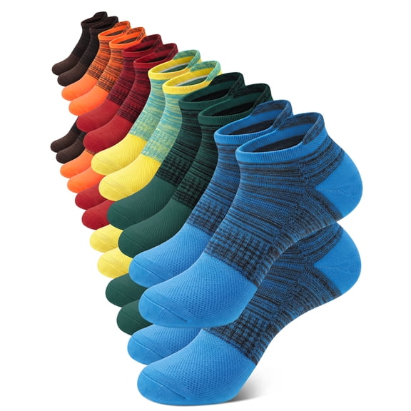 KOITHOT 12 Pairs Mens Ankle Socks for Men Breathable Cushioned Low Cut Mens Socks Size 10 13