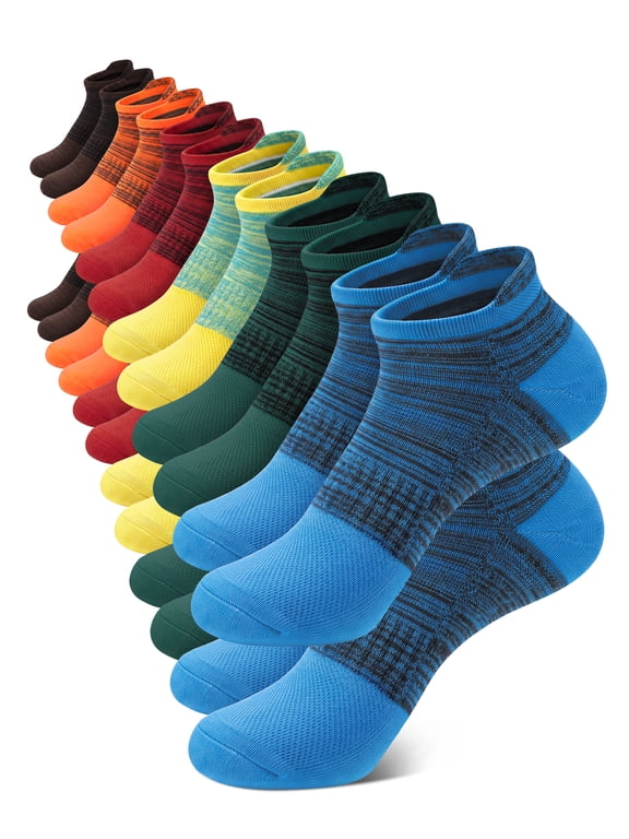12 Pairs Mens Ankle Socks for Men Breathable Cushioned Low Cut Mens Socks Size 10 13
