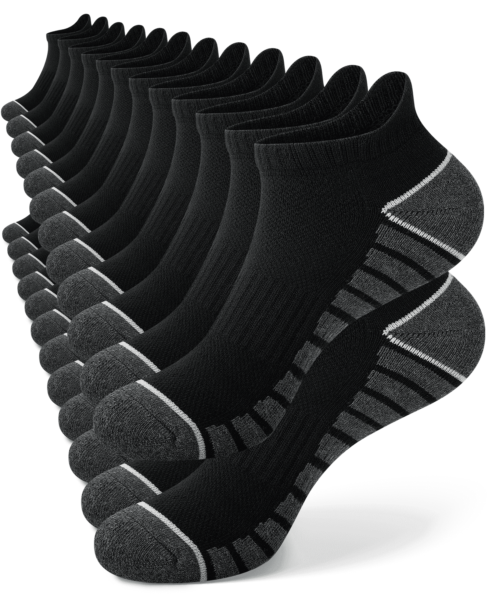 Gildan Men's Platinum Moisture Wicking No-Show Socks, 6-Pack