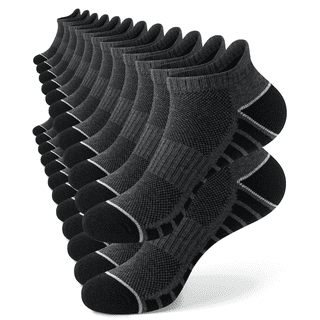 KOITHOT 12 Pairs Mens Socks Ankle Cushioned Sport Low Cut Socks Athletic Running Size 10-13
