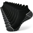 thumbnail image 1 of KOITHOT 12 Pairs Mens Ankle Socks, Socks for Men Low Cut Breathable Cushion Black and Gray, 1 of 6