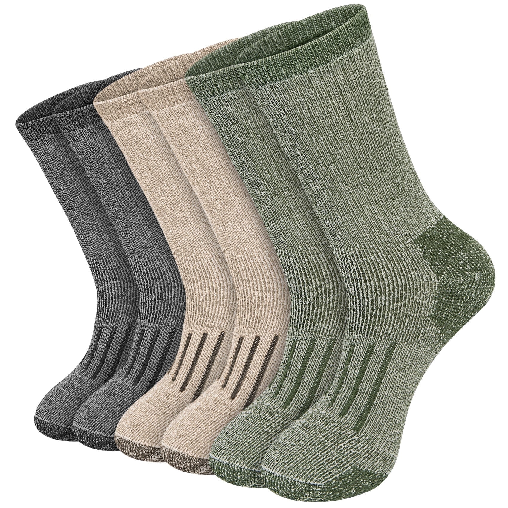 KOITHOT 3 Pack Merino Wool Socks for Men & Women, Thermal Boot Warm Hiking Socks