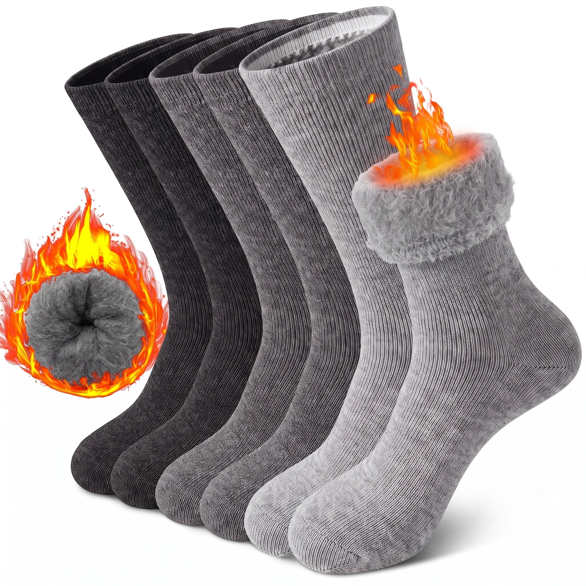 warm dress socks for winter Koithot 3 Pack Thermal Men & Women, Thick Socks for Cold Weather, Men's, Size: US 9-13, Gray Personalized Two Sweet Strawberry -1 AU Size:12 Due to the fact