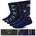 thumbnail image 1 of KOITHOT 5 Pairs Men Dress Socks, Lightweight Classic Crew Scocks for Men Size 10-13 Gift Set, 1 of 8