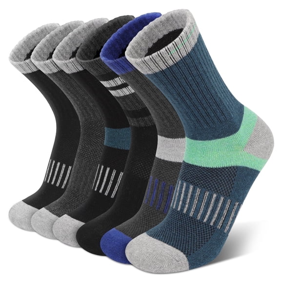 KOITHOT 6 Pairs Wool Socks for Men, Crew Men Socks Hiking Thick Thermal Warm Winter Socks