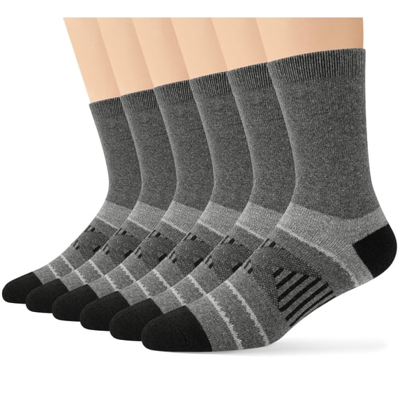 KOITHOT 6 Pairs Men Wool Socks Thermal Winter Warm Outdoor Work Boot Hiking Socks for Men & Women