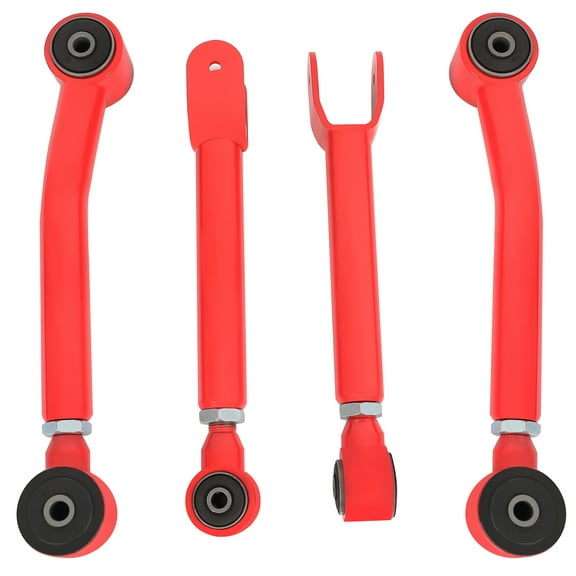 KOJEM 0-8" Lift Front Upper Control Arm Kit Fit for 1985-2006 Jeep Cherokee XJ Comanche MJ Grand Cherokee ZJ Wrangler LJ TJ Suspension Arm Kit Tubular Steel Powder Coated Red