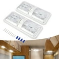 thumbnail image 1 of KOJEM 2PCS Double Dome Lights, Fit for RV LED 12v, Ceiling Fixture, RV Interior Led, Ceiling Light, Boat Camper Trailer, 1 of 13